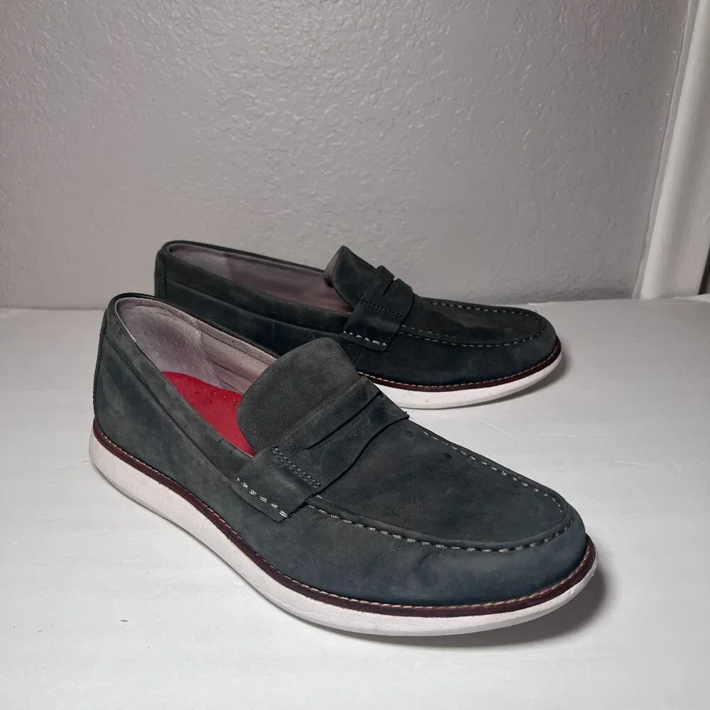 Sperry Kennedy Suede Penny Loafers Gray